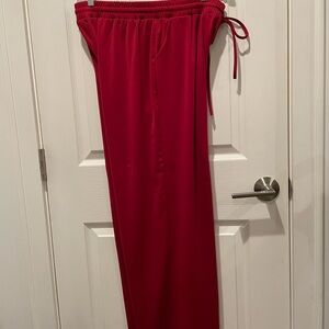Women's Red Straight Leg Pants